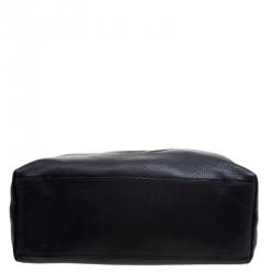 مملوكة مسبقًا Gucci Black Pebbled Leather Medium Soho Tote