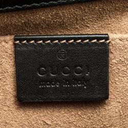 Pre Owned Gucci Black Leather Small Padlock Shoulder Bag