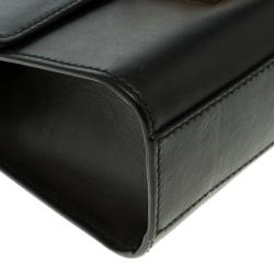 Pre Owned Gucci Black Leather Small Padlock Shoulder Bag