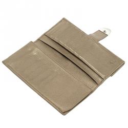 Gucci Metallic Beige Leather Continental Wallet