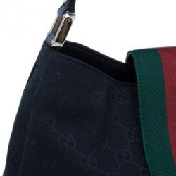 Pre Owned Gucci Black Canvas Ladies Web Pochette
