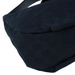 Pre Owned Gucci Black Canvas Ladies Web Pochette