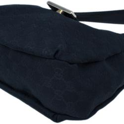 Pre Owned Gucci Black Canvas Ladies Web Pochette