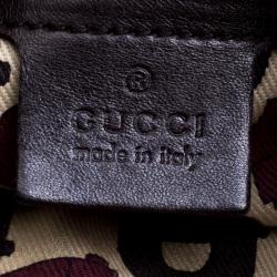 Pre Owned Gucci Dark Brown Guccissima Leather Medium Indy Top Handle Bag