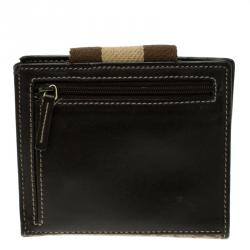 Gucci Brown GG Crystal Canvas Web Wallet