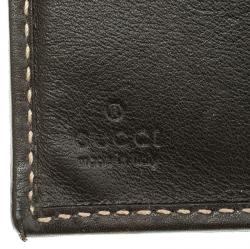 Gucci Brown GG Crystal Canvas Web Wallet