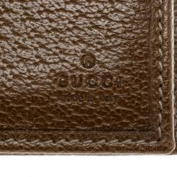 Gucci Blue/Brown Denim GG D Ring Continental Wallet