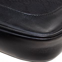 مملوكة مسبقًا Gucci Black GG Canvas and Leather Small Jackie Hobo