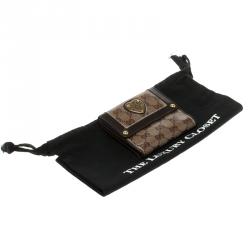 Gucci Beige/Brown GG Crystal Canvas Babouska Wallet