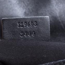 Pre Owned Gucci Black/Pink GG Canvas and Satin Limited Edition Tom Ford Horsebit Web Chain Clutch