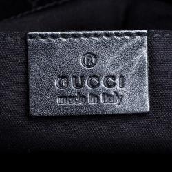 Pre Owned Gucci Black/Pink GG Canvas and Satin Limited Edition Tom Ford Horsebit Web Chain Clutch