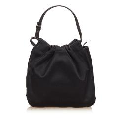 Pre Owned Gucci Black Satin Small Top Handle Bag