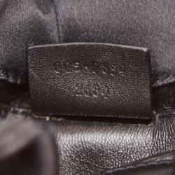 Pre Owned Gucci Black Satin Small Top Handle Bag