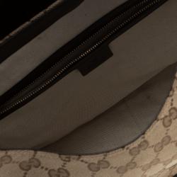 Pre Owned حقيبة غوتشي سلسلة أصلية ايميلي جلد وكانفاس G بنية/ بيج