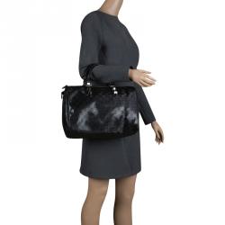 Pre Owned Gucci Black Imprime Canvas Joy Boston Bag