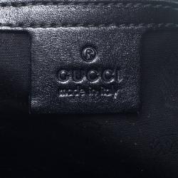 Pre Owned Gucci Black Imprime Canvas Joy Boston Bag