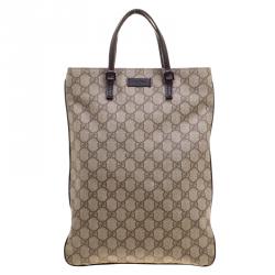 Pre Owned Gucci Beige GG Supreme Canvas Tote