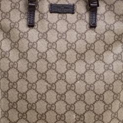 Pre Owned Gucci Beige GG Supreme Canvas Tote