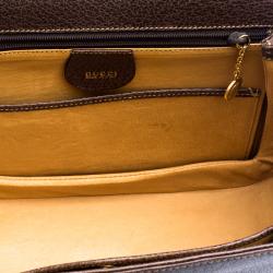 Pre Owned Gucci Brown Leather New Bamboo Top Handle Bag