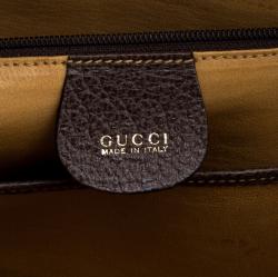Pre Owned Gucci Brown Leather New Bamboo Top Handle Bag