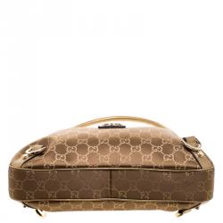 مملوكة مسبقًا حقيبة غوتشي آبي دي رينغ قماش GG بيج/ذهبي متوسطة 