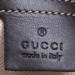 مملوكة مسبقًا حقيبة كروس غوتشي لافلي هارت جلد وكانفاس GG بنية/ بيج