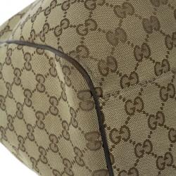 Pre Owned Gucci Beige Monogram Canvas Large Sukey Bag