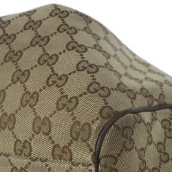 Pre Owned Gucci Beige Monogram Canvas Large Sukey Bag