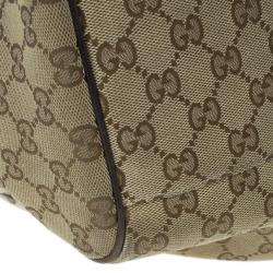 Pre Owned Gucci Beige Monogram Canvas Large Sukey Bag