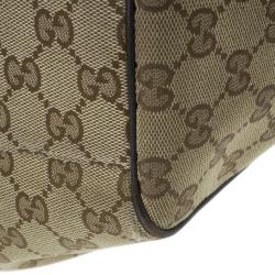 Pre Owned Gucci Beige Monogram Canvas Large Sukey Bag