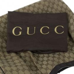 Pre Owned Gucci Beige Monogram Canvas Large Sukey Bag