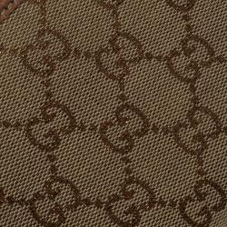 Gucci Beige/Bronze GG Canvas Interlocking G Zip Around Wallet
