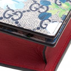Gucci Beige Blooms Print GG Supreme Canvas WOC Wallet