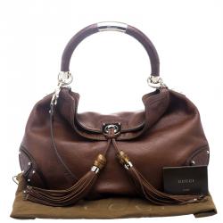 Gucci Copper Leather Large Indy Hobo