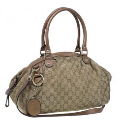 Pre Owned Gucci Monogram Canvas Sukey Dome Bag