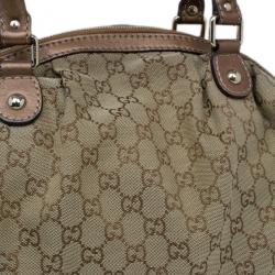 Pre Owned Gucci Monogram Canvas Sukey Dome Bag