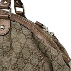 Pre Owned Gucci Monogram Canvas Sukey Dome Bag