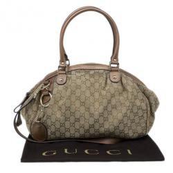 Pre Owned Gucci Monogram Canvas Sukey Dome Bag
