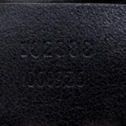 Pre Owned Gucci Black Leather Large Indy Top Handle Bag