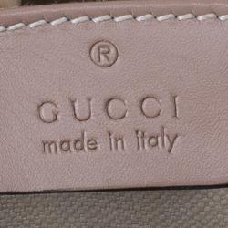 Pre Owned Gucci Beige Monogram Emily Chain Medium Shoulder Bag