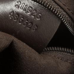 Pre Owned Gucci Beige/Ebony GG Crystal Coated Canvas Gucci by Gucci Hobo