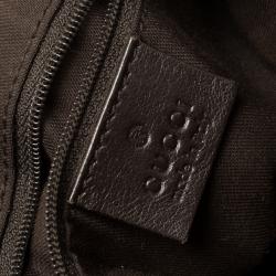 Pre Owned Gucci Beige/Ebony GG Crystal Coated Canvas Gucci by Gucci Hobo