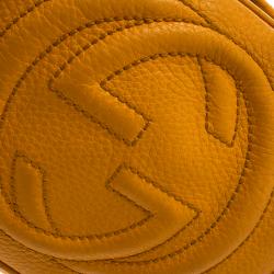 مملوكة مسبقًا حقيبة كتف غوتشي سلسل ديسكو سوهو ميني جلد برتقالية