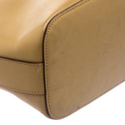 Pre Owned حقيبة غوتشي جلد غير لامعة بنية فاتحة