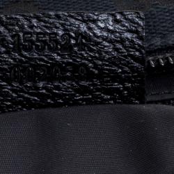 Pre Owned Gucci Black GG Canvas Web Diaper Tote