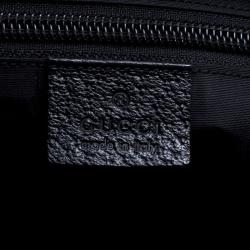 Pre Owned Gucci Black GG Canvas Web Diaper Tote
