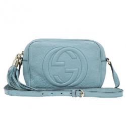 مملوكة مسبقًا Gucci Aqua Leather Soho Disco Shoulder Bag