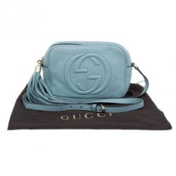 مملوكة مسبقًا Gucci Aqua Leather Soho Disco Shoulder Bag