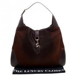 Pre Owned حقيبة غوتشي O جاكي ويب كانفاس GG أوف وايت/ بيج