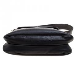 Pre Owned Gucci Black Leather 1973 Flap Shoulder Bag